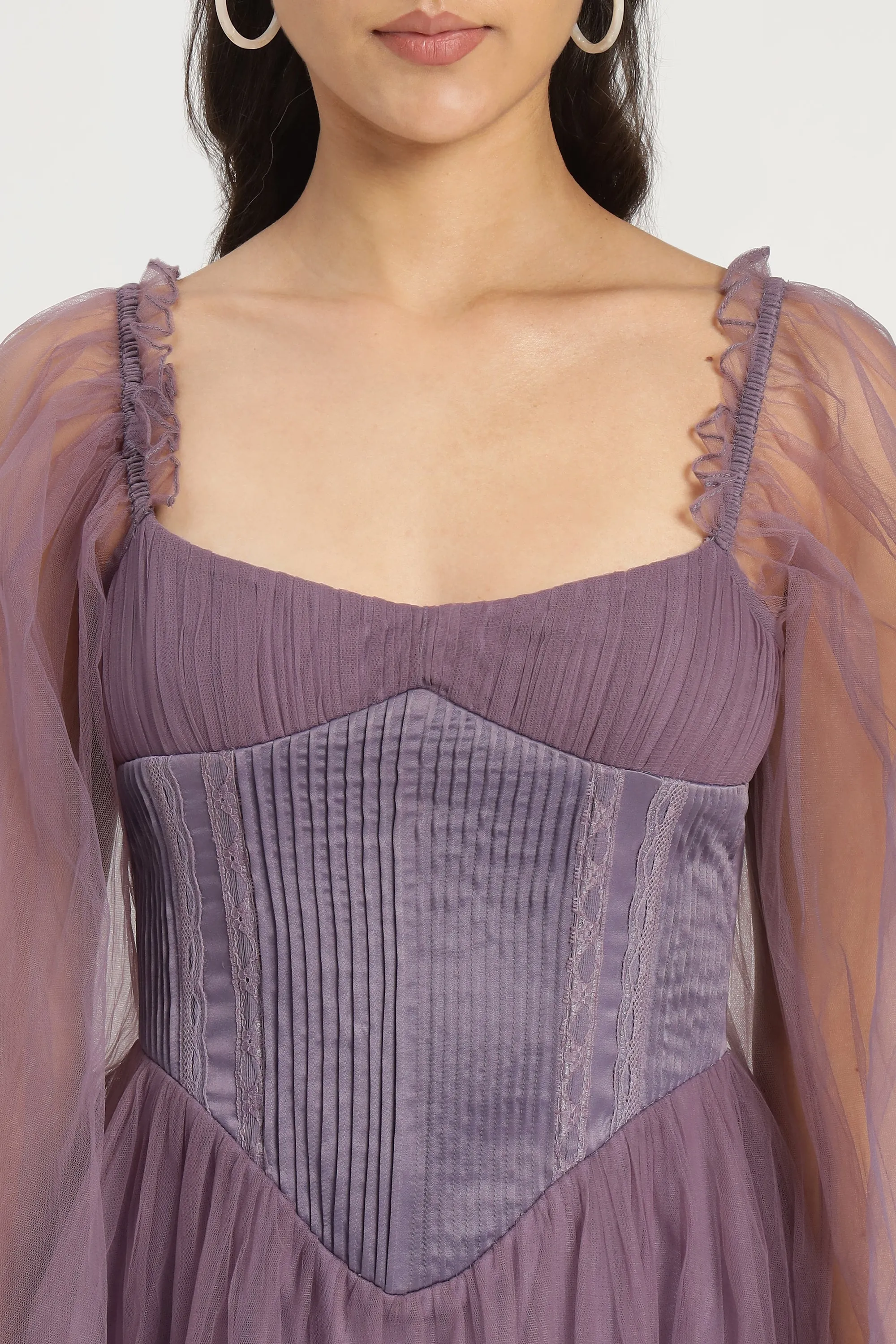 Tara Mini Dress in Lilac