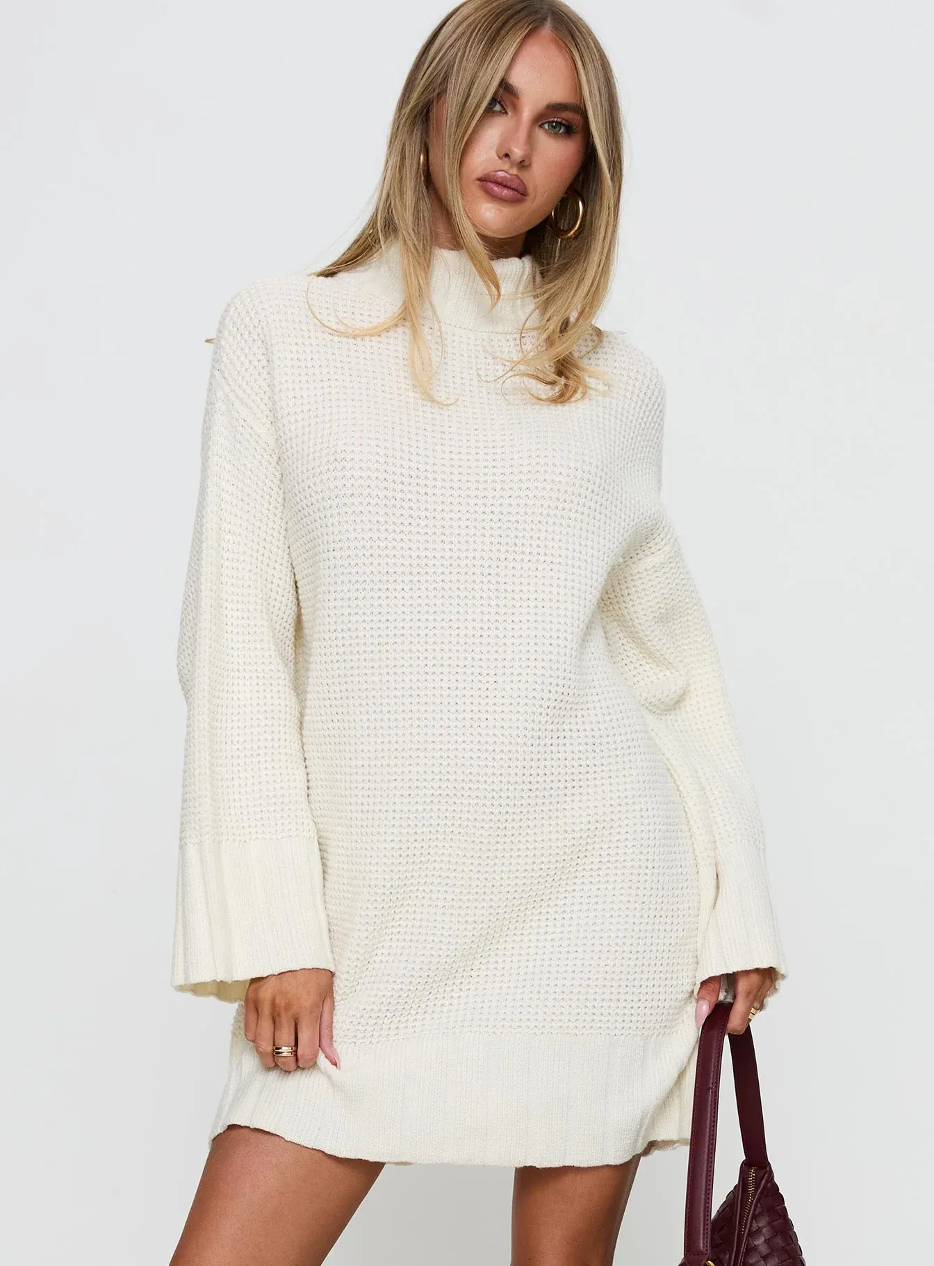 Tarin Knit Mini Dress Cream