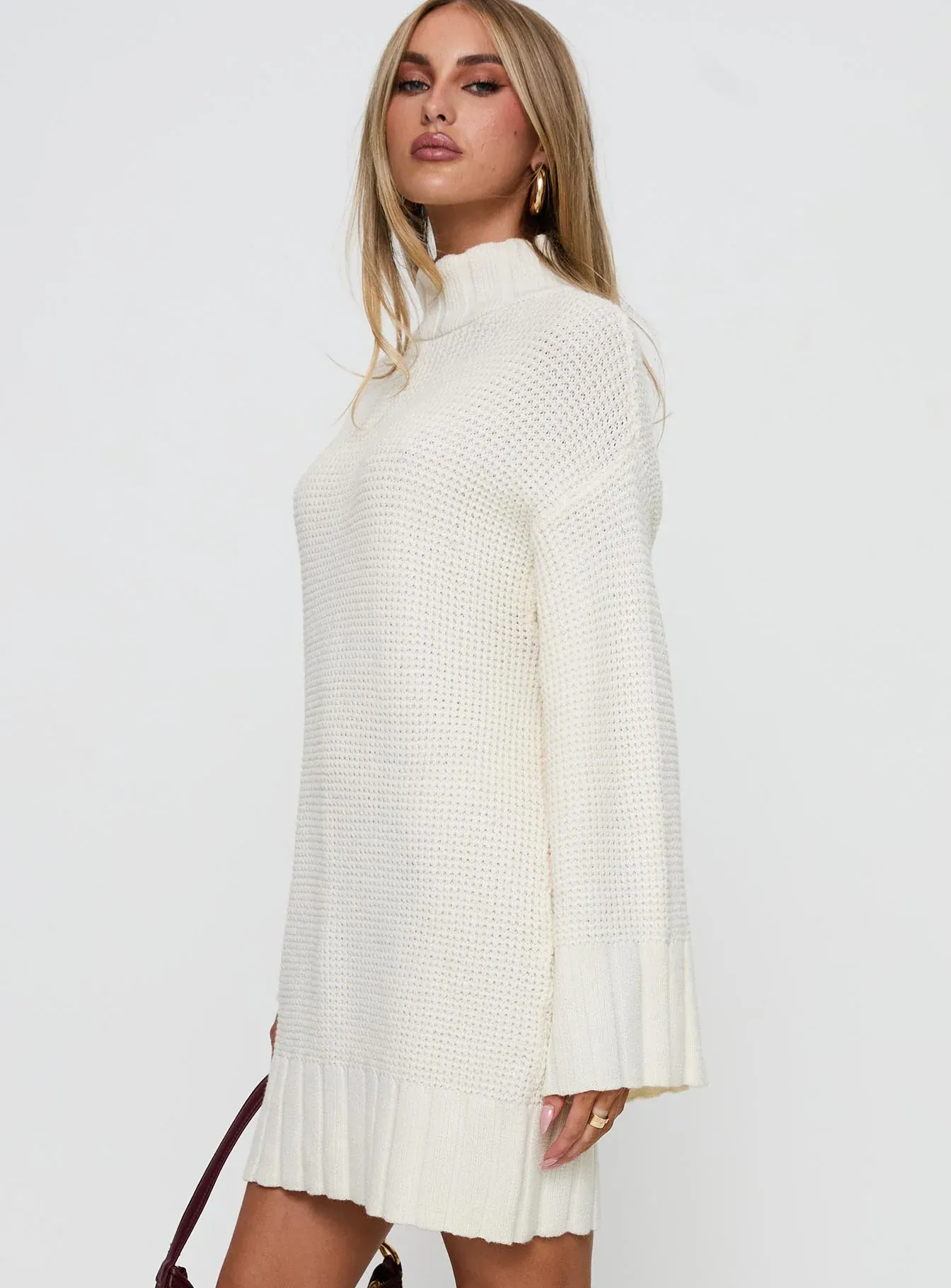 Tarin Knit Mini Dress Cream