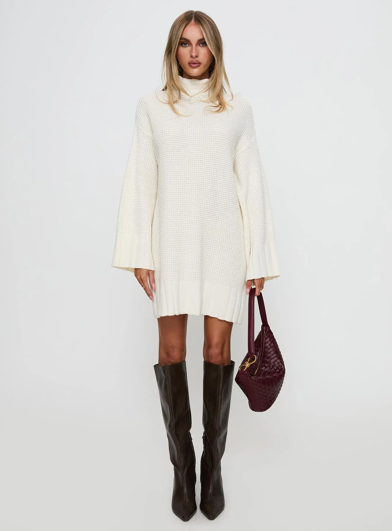Tarin Knit Mini Dress Cream