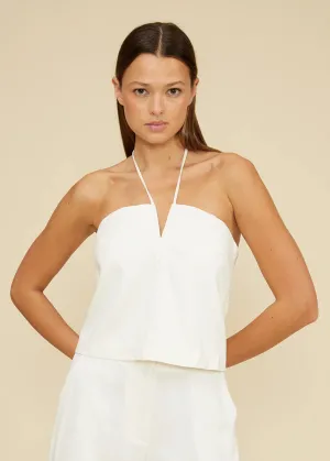 Tatum V-Neck Top - White