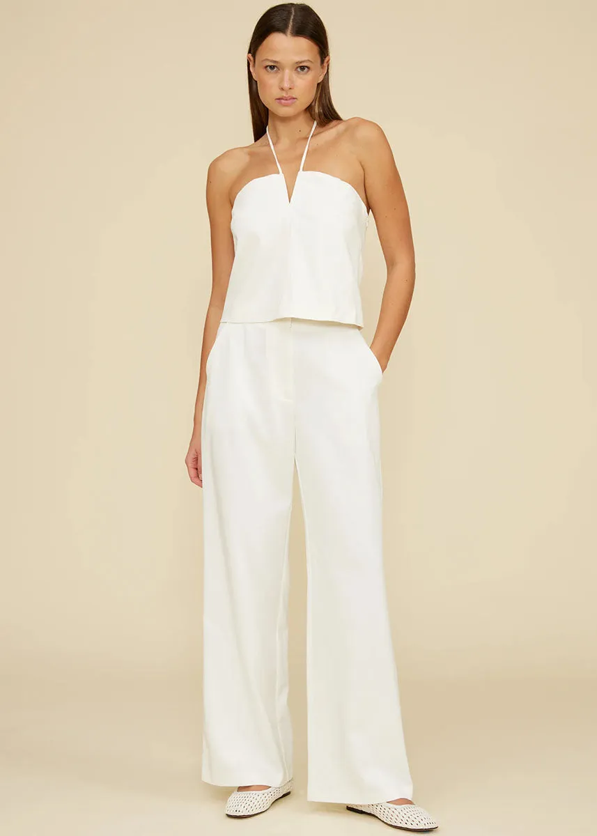 Tatum V-Neck Top - White