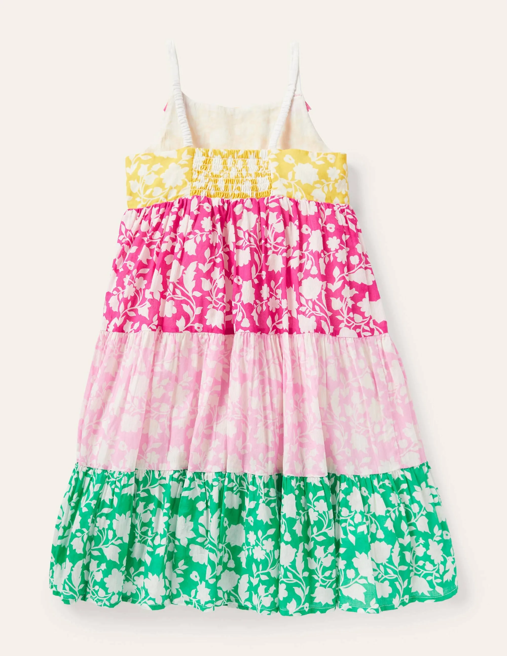 Tiered Printed Sun Dress-Multi Hotchpotch