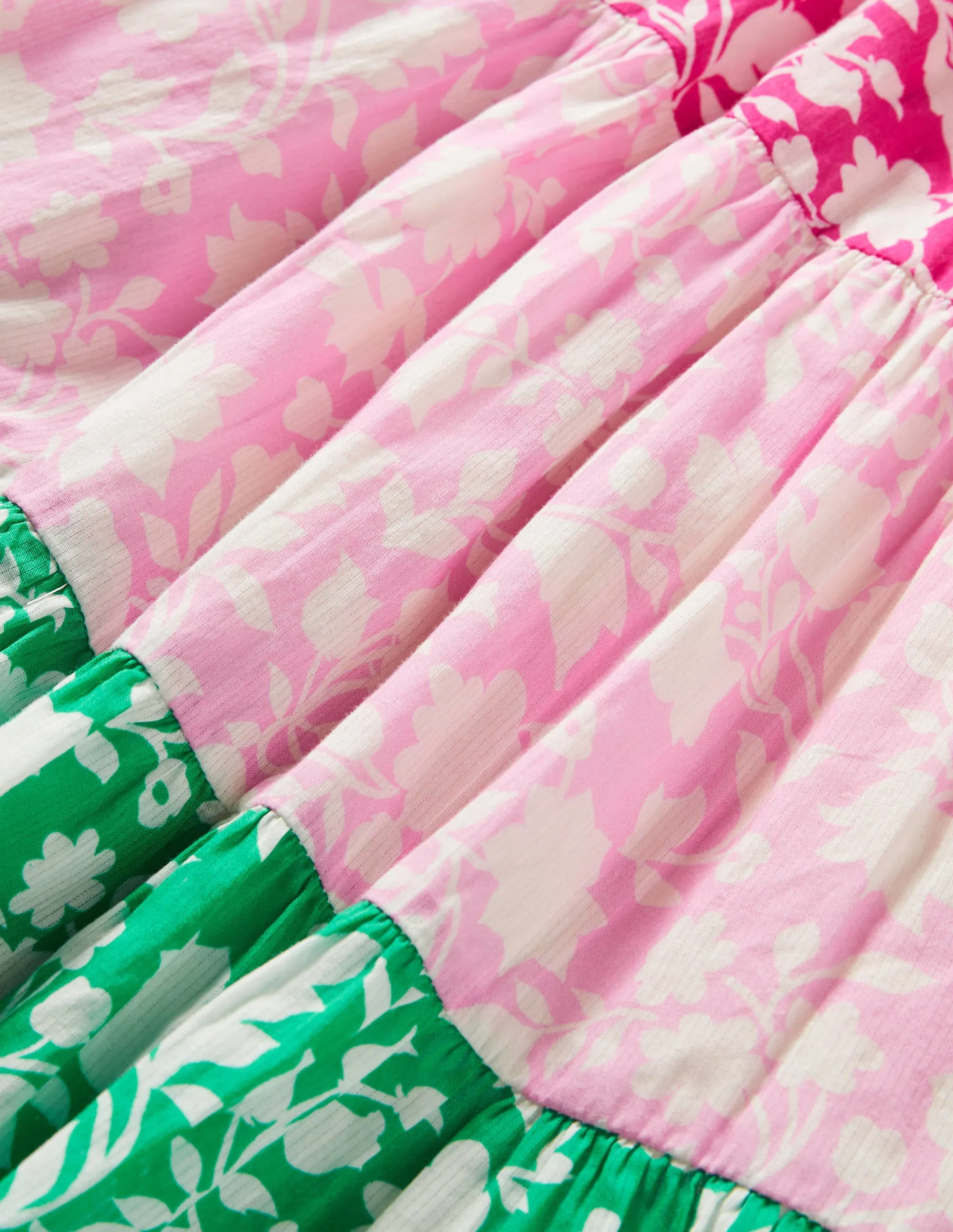 Tiered Printed Sun Dress-Multi Hotchpotch