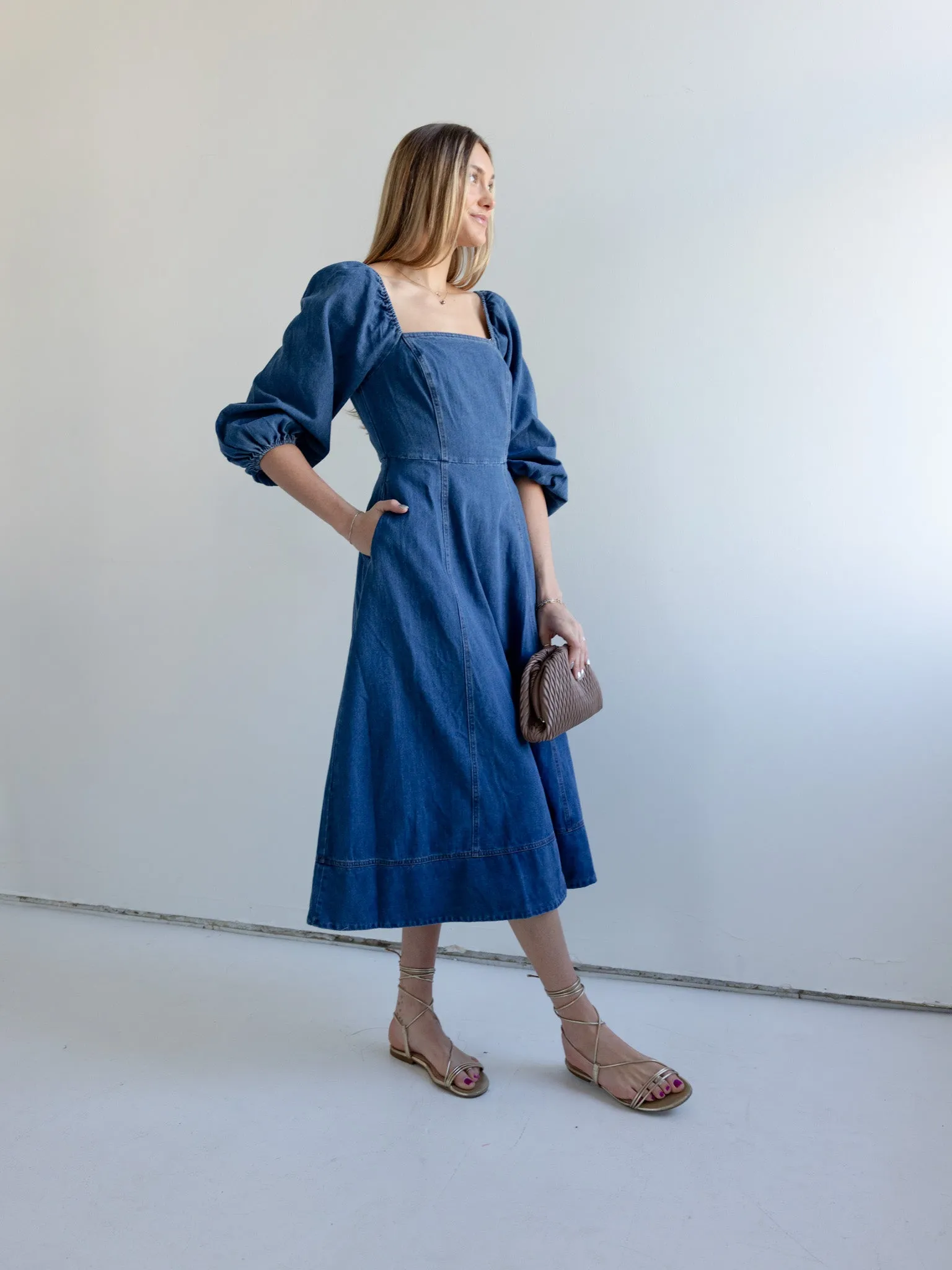 Vanessa Denim Midi Dress