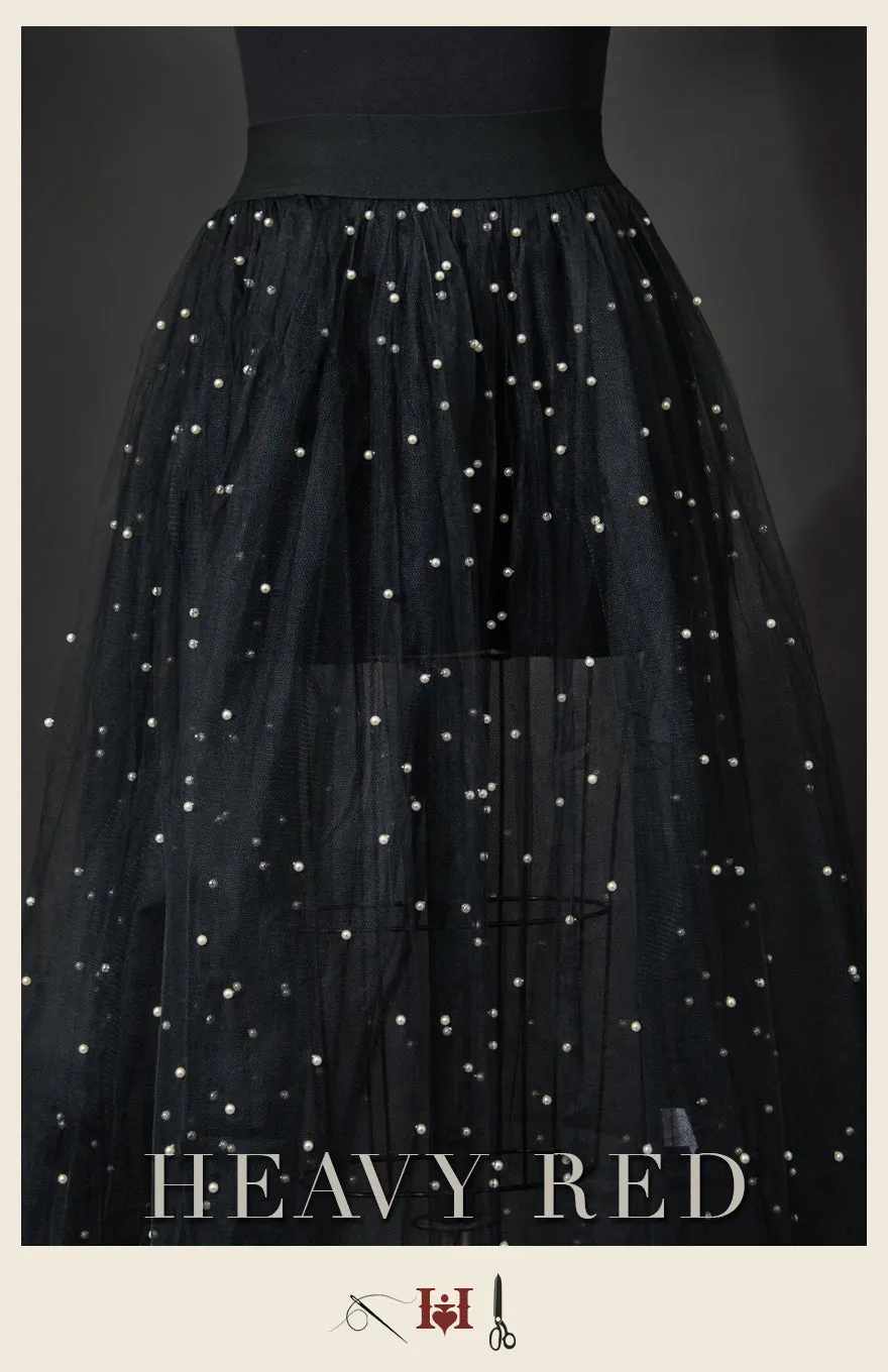 Vintage Pearl & Net Skirt