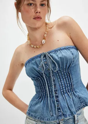 Wink Wink Denim Tube - Medium Wash