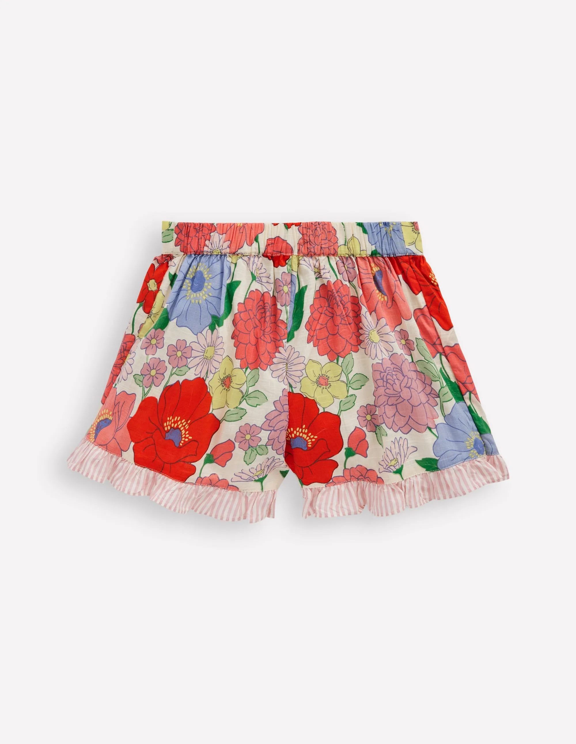 Wrap Frill Skort-Multi Summer Garden