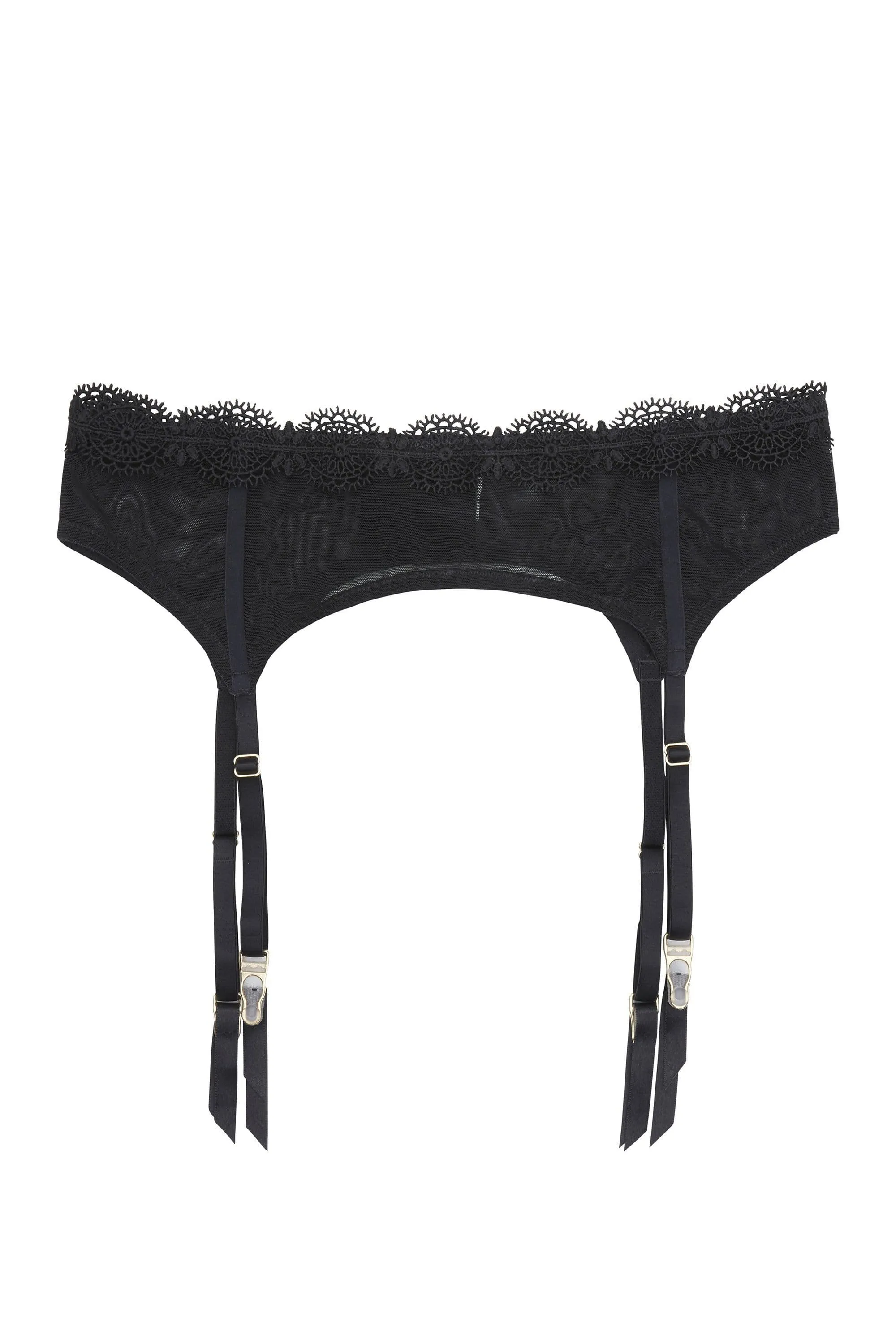 WW x Charlotte McKinney Astrid Mesh suspender belt