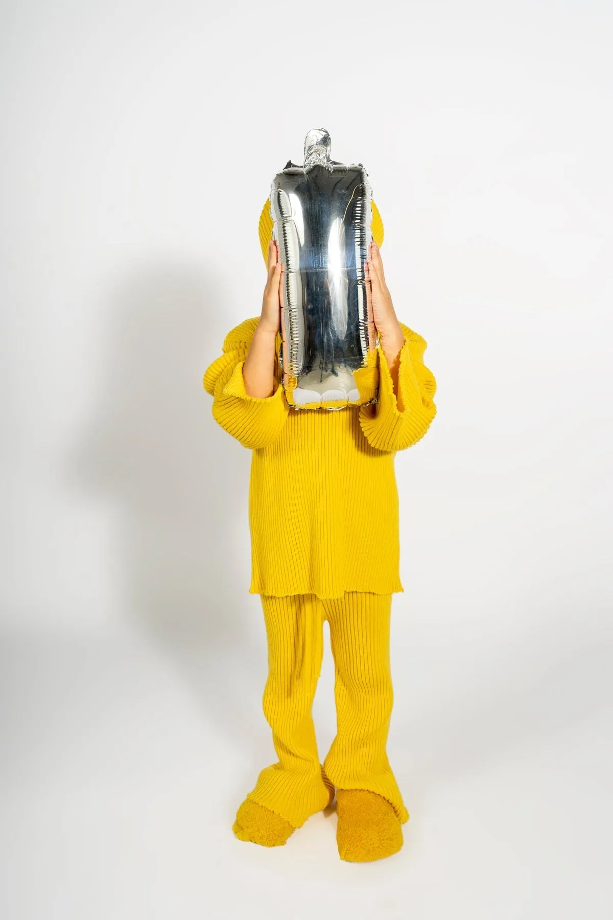 YELLOW MERINO KNIT TROUSERS