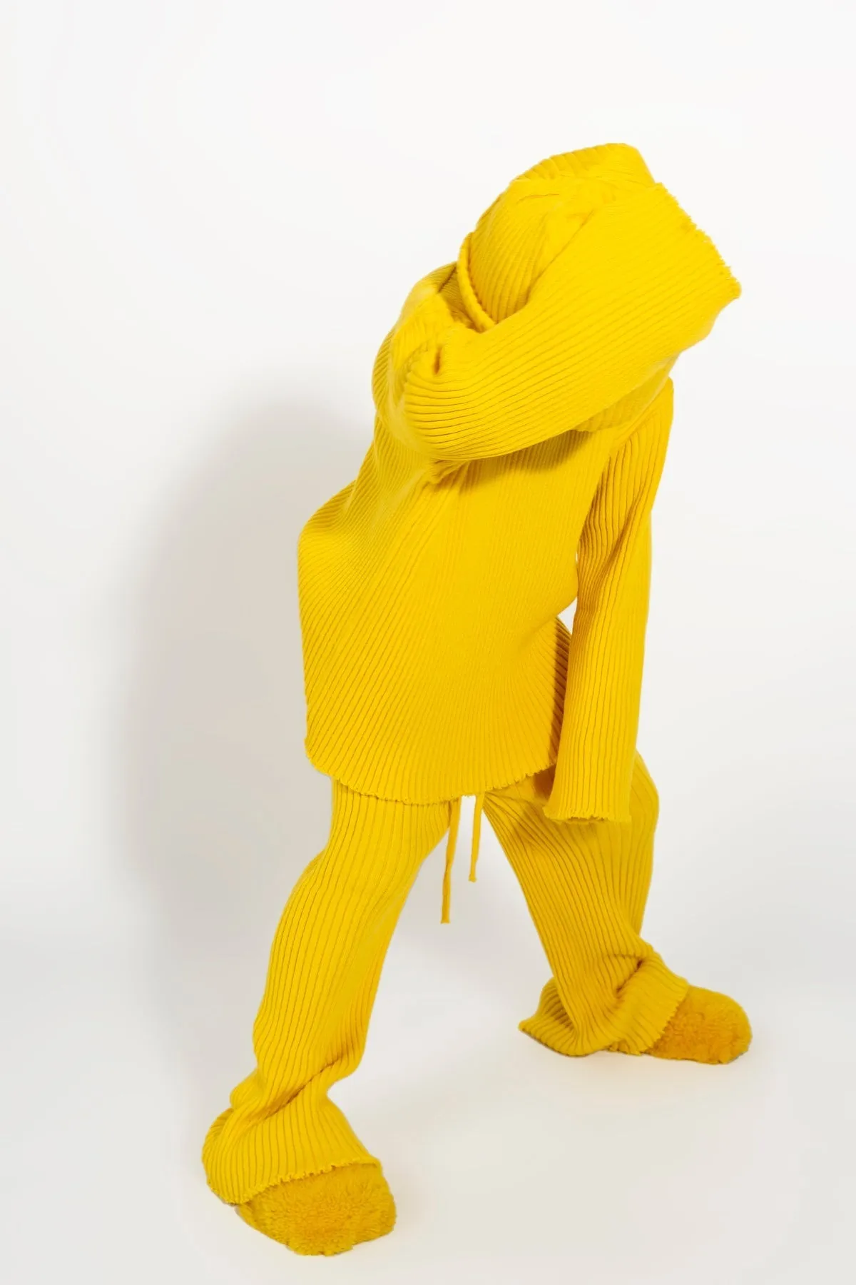 YELLOW MERINO KNIT TROUSERS