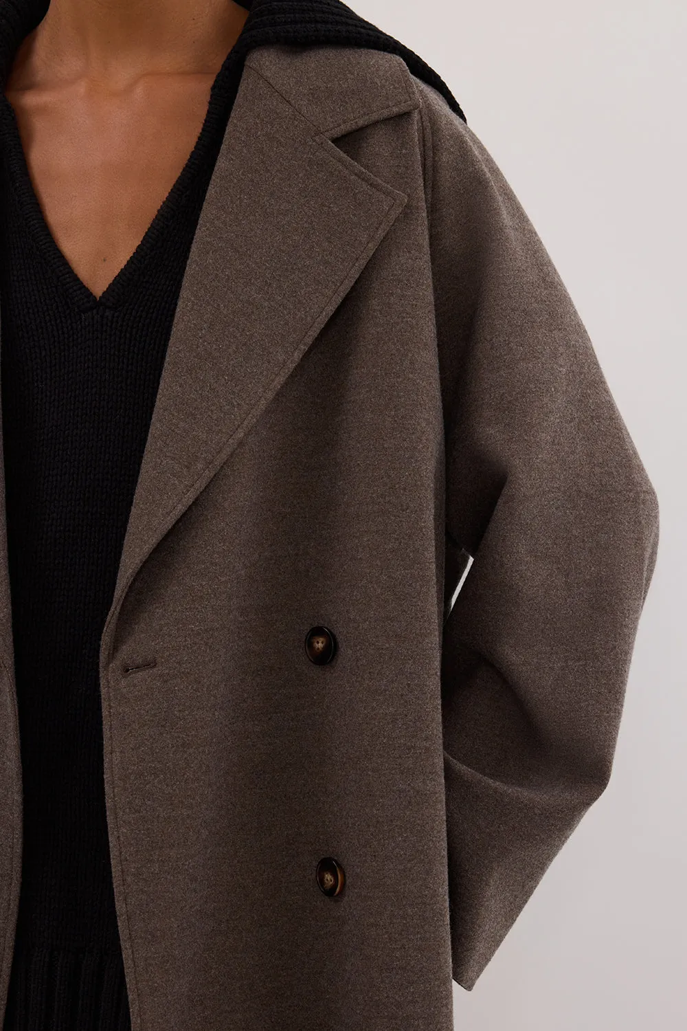 YORK COFFEE OVERSIZED WOOL BLEND COAT