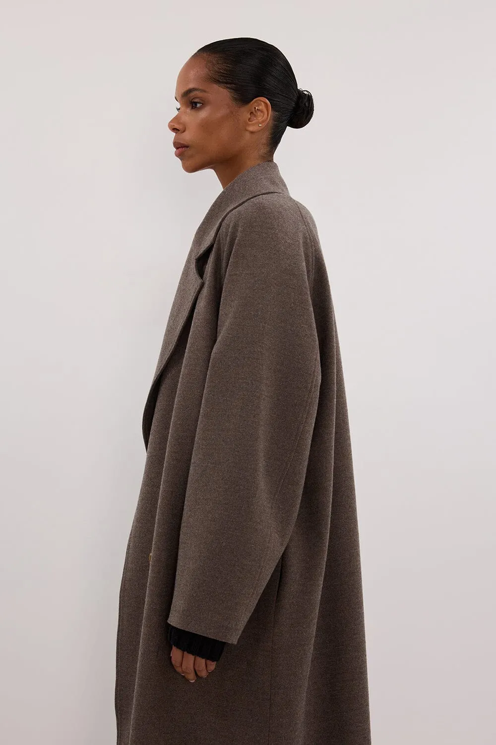 YORK COFFEE OVERSIZED WOOL BLEND COAT
