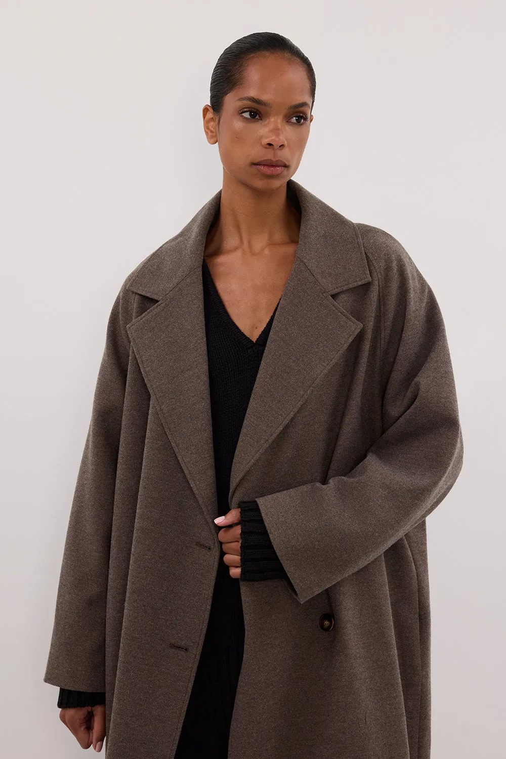 YORK COFFEE OVERSIZED WOOL BLEND COAT
