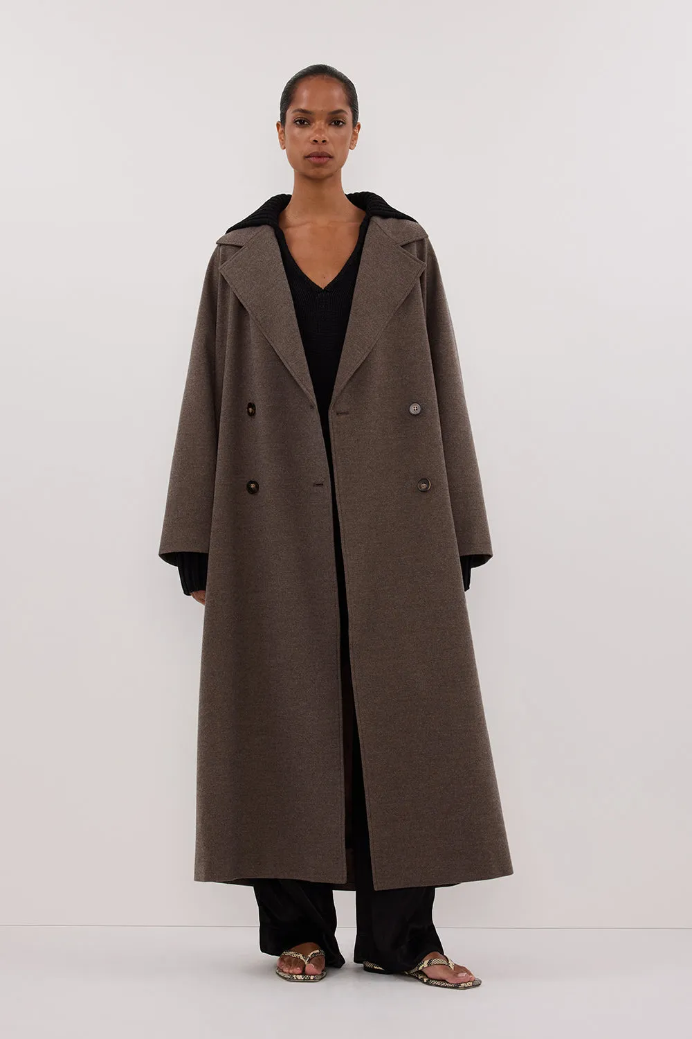 YORK COFFEE OVERSIZED WOOL BLEND COAT
